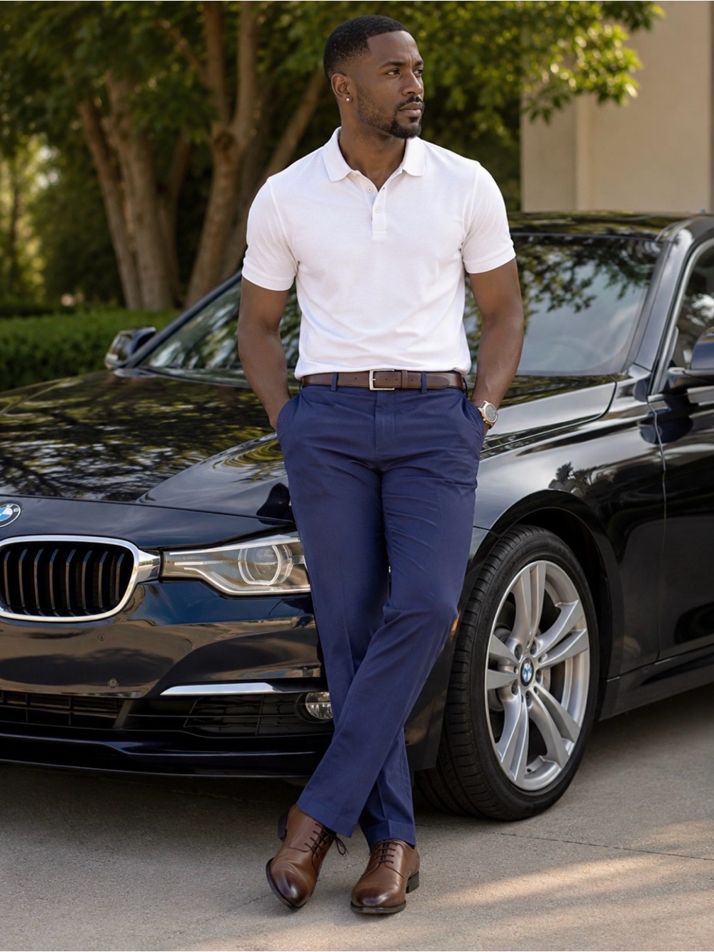 Hogan Navy Chino Dress Pants for Men